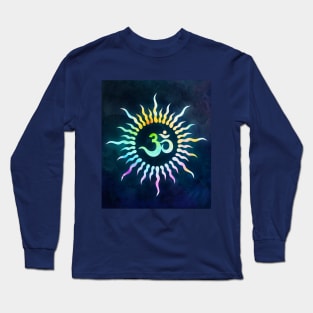 Blue Om rays Long Sleeve T-Shirt